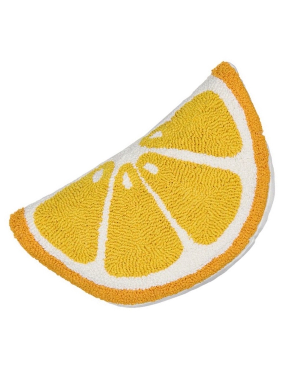 Kirkton House Large Lemon Wedge Slice Shaped Fruit Accent Decor Pillow